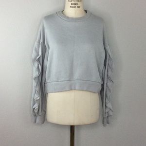 Grey crop sweater